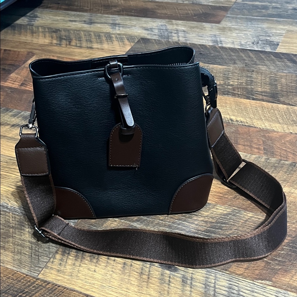 Black and Brown Crossbody Bag